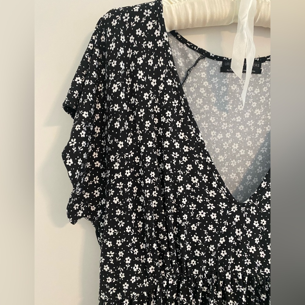 Urban Outfitters black and white flower dress
